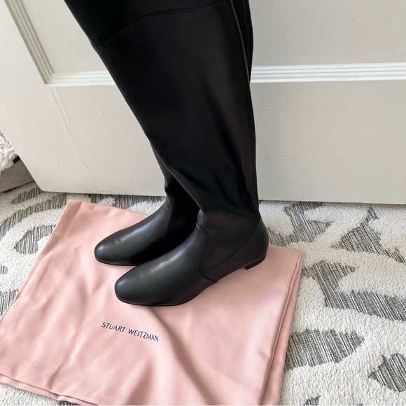 Stuart Weitzman Genna Over-the-Knee Boot in Black Leather Size 7 NWT - Picture 8 of 10